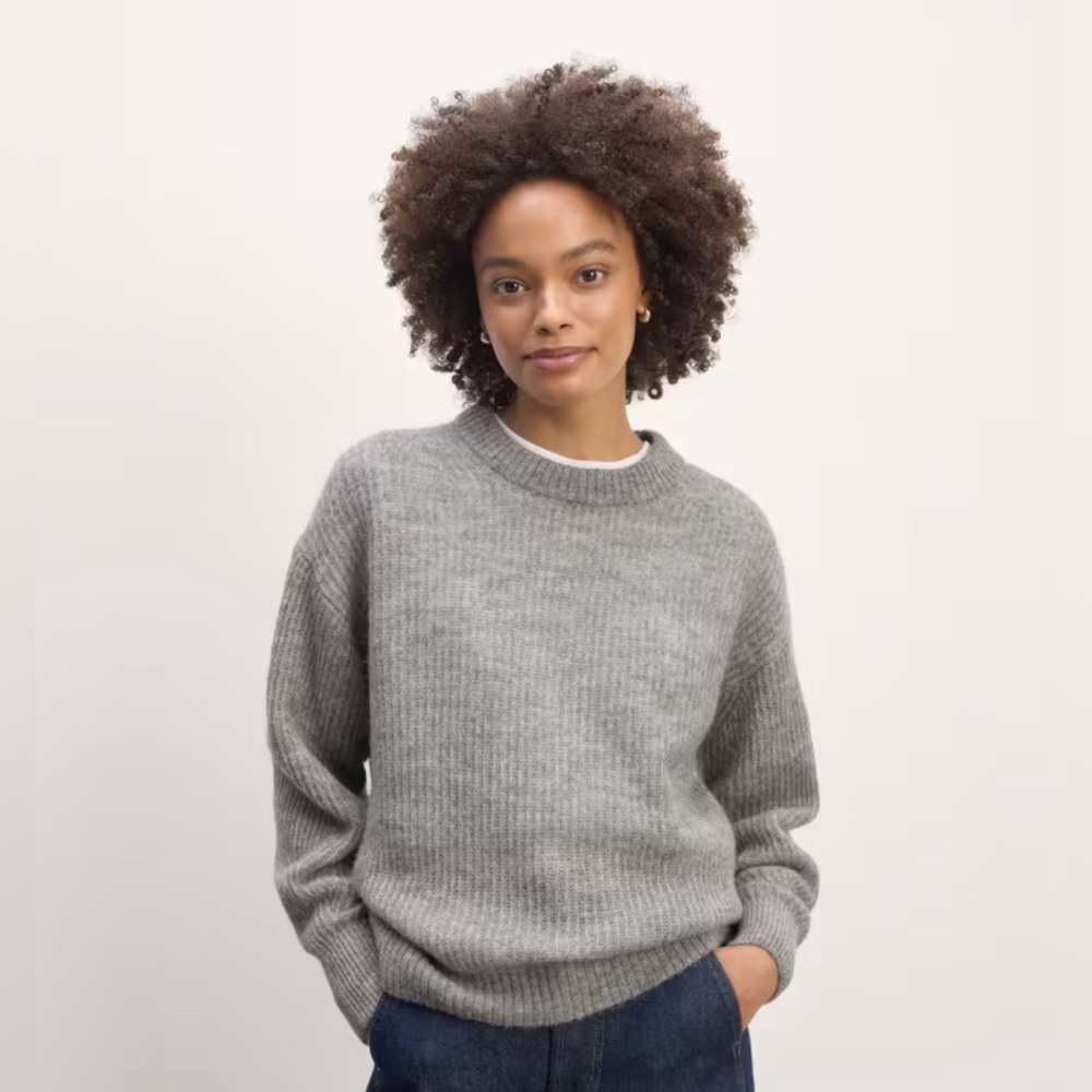 Everlane The Cocoon Crew Sweater Alpaca Wool Blend NWT